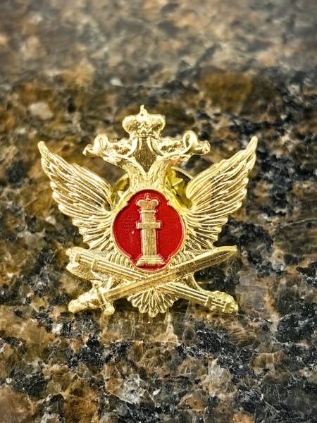 Знак фрачный ФСИН РОССИИ 19х20 мм на пимсе золотистый (2302996) - HAKKI