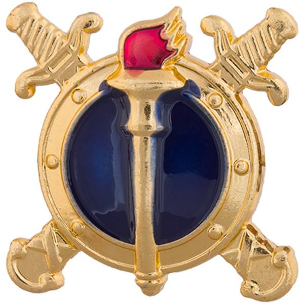 Эмблема ( знак ) петличная ( петлица ) Следственные органы ( Юстиция ) Полиция ОВД МВД России золотистая (2102103) - HAKKI