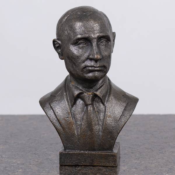 Бюст ( скульптура ) В.В. Путин настольный 14 см чугун (4904979) - HAKKI