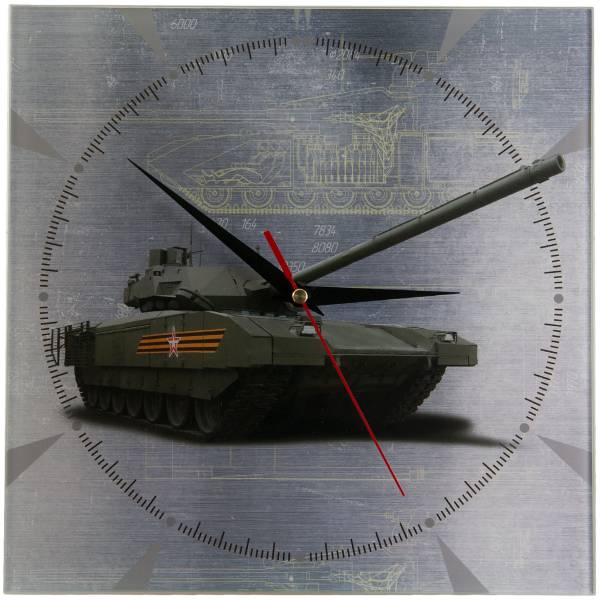 Часы настенные с символикой Танковые войска РФ 28х28 (4102132) - HAKKI