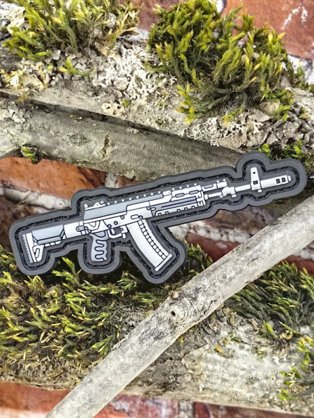 Нашивка ( шеврон патч patch ) тактическая АК-12 3D PVC на липучке 8х3 (2504411) - HAKKI