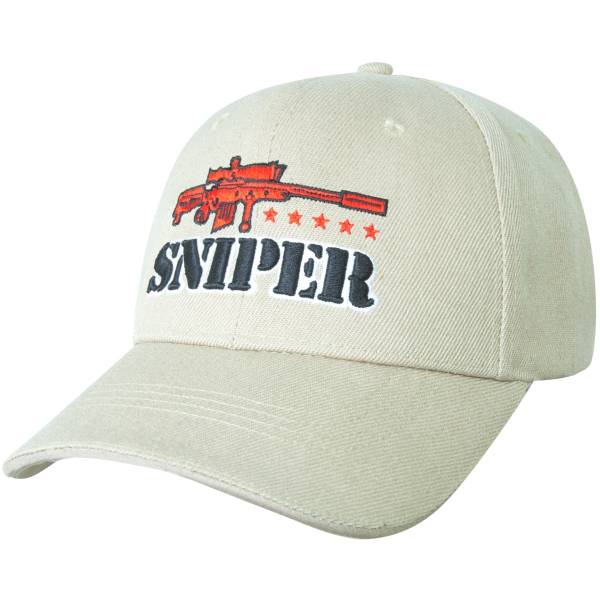 Бейсболка 726 GEAR Sniper вышитая на липучке песочная (1401140) - HAKKI