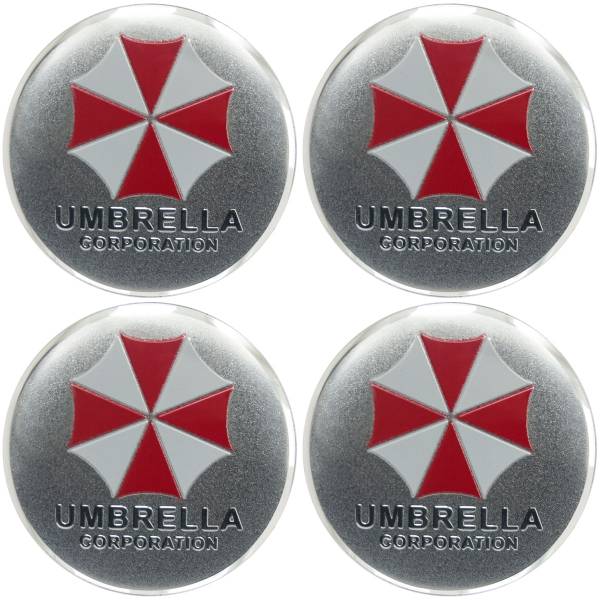 Наклейки на диски литые автомобиля Амбрелла ( UMBRELLA ) D-56 мм серебристые (12050028)