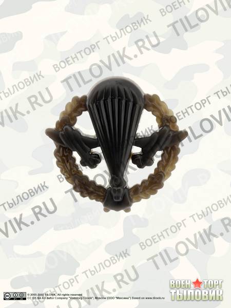 Эмблема ( знак ) петличная ( петлица ) ВДВ хаки пластиковая (2102179) - HAKKI