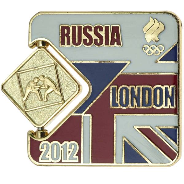 Значок ( знак ) олимпийский Лондон / London 2012 команда России Дзюдо / Judo коллекционный на пимсе (2308031) - HAKKI