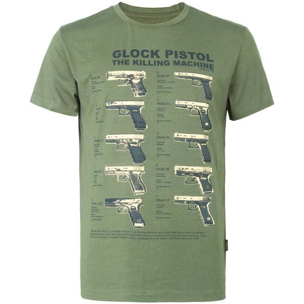 Футболка 726 GEAR мужская Glock Pistol оливковая (1214012) - HAKKI