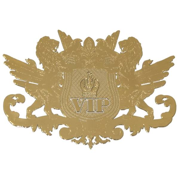 Наклейка металлизированная VIP золотистая (4420076) - HAKKI