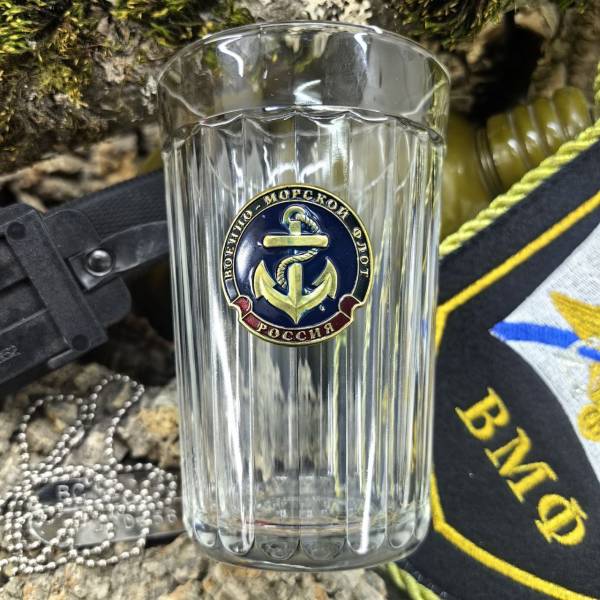 Стакан граненый проставной с символикой ВМФ ( якорь ) (4609037) - HAKKI