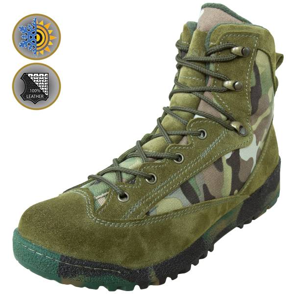 Ботинки ( берцы ) GARSING ( ГАРСИНГ ) FROG FLEECE 00481 МО облегченные камуфлированные CAMO-MULTI (1501020) - HAKKI