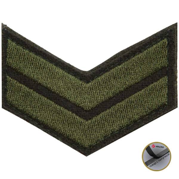 Знак - годичка ( нашивка шеврон ) нарукавный за выслугу лет ( по годам службы ) 2 года полевой вышитый на липучке (2508052) - HAKKI