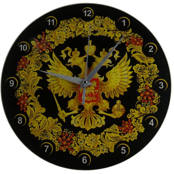 Часы настенные с символикой Герб ( орел ) России D-28 (4102101)  - HAKKI