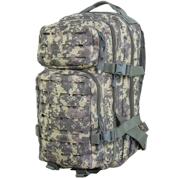 Рюкзак TAC тактический Assault Laser Cut MOLLE 22х46х30 30 л камуфлированный цифра белая (3306035) - HAKKI