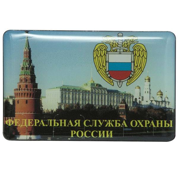 Магнит с символикой ФСО России 8,5х5,5 с заливкой (4404339) - HAKKI