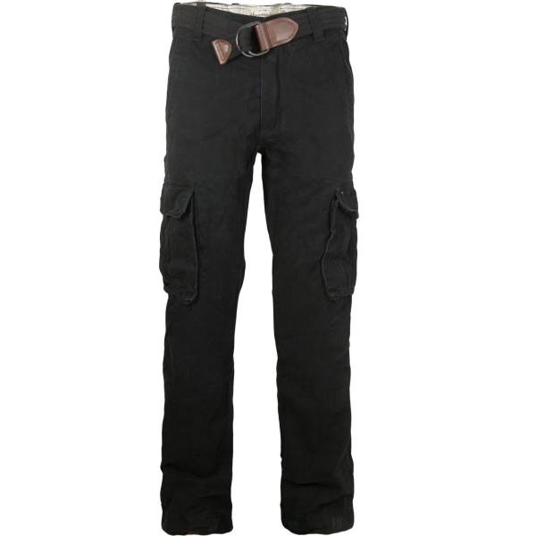 Брюки ( штаны ) Abercrombie & FItch мужские карго демисезонные c боковыми карманами черные (1101803) - HAKKI