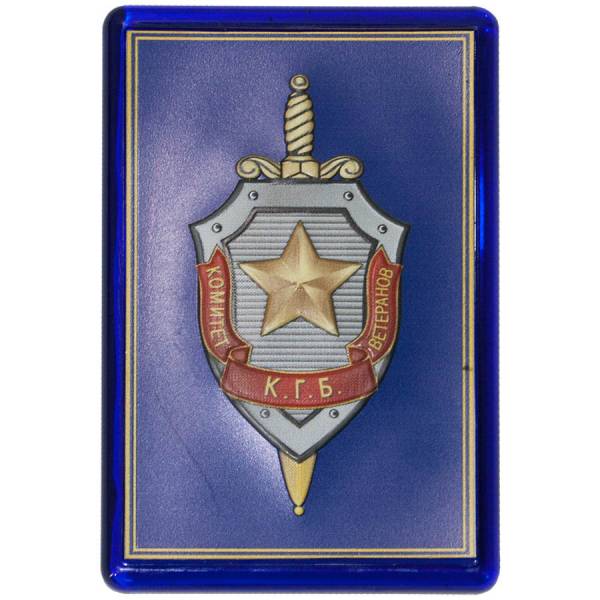 Магнит с символикой КГБ / Комитет ветеранов 5,2х7,8 синий (4404343) - HAKKI
