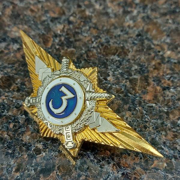 Знак нагрудный Классность офицерского состава МВД РФ 3 класс закрутка (2301017) - HAKKI