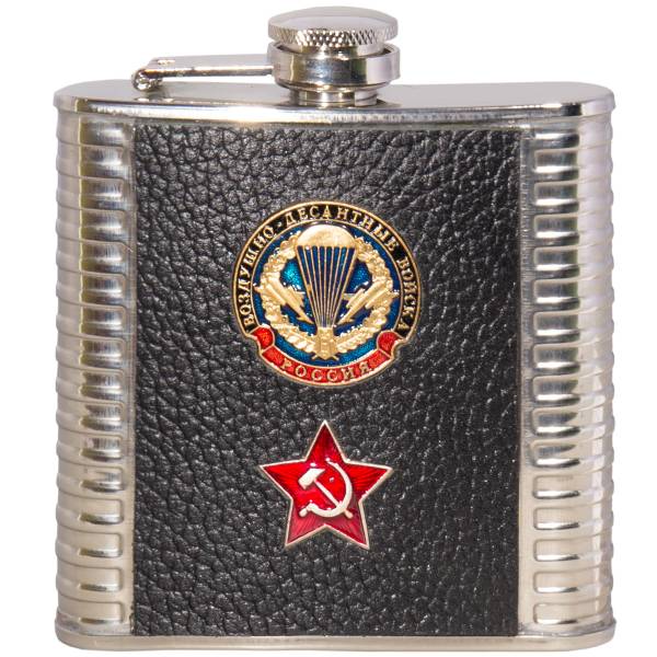 Фляга подарочная с символикой ВДВ ( Воздушно-десантные войска ) России / Звезда СССР 6 OZ-180 мл (4608184) - HAKKI