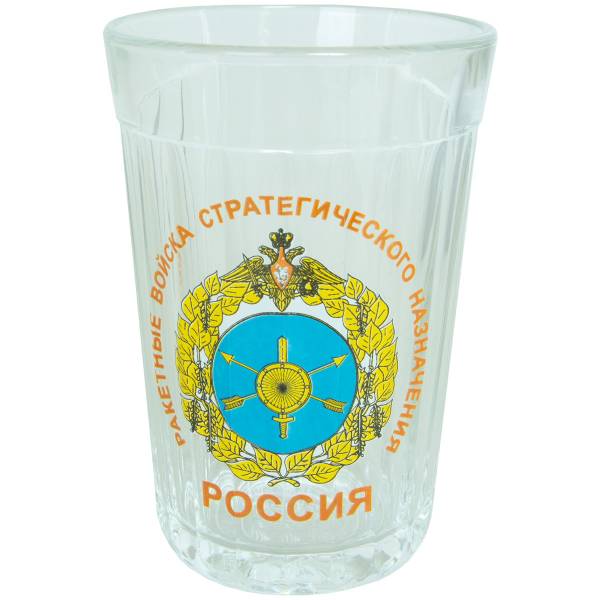 Стакан граненый с символикой РВСН ( Ракетные войска стратегического назначения ) России (4609127) - HAKKI