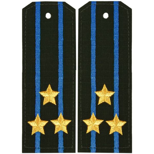 Погоны ВДВ / ВКС на офисную форму Полковник машинная вышивка рип-стоп пластик (2203066) - HAKKI