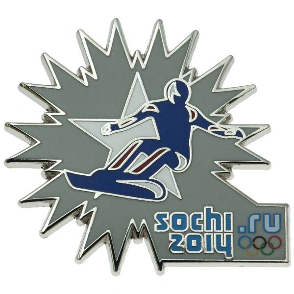 Значок ( знак ) олимпийский Сочи / Sochi 2014 команда России Сноуборд / Snowboard коллекционный на пимсе (2308003) - HAKKI