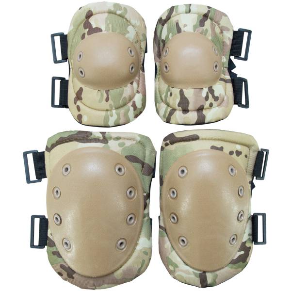 Защита тактическая TAC противоударная Classic ( наколенники, налокотники ) camo-multi (3218010) - HAKKI