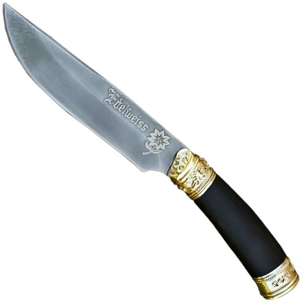 Нож с символикой Edelweiss ( Эдельвейс ) / Gott mit uns ( Бог с нами ) х12 мф в чехле (3911105) - HAKKI