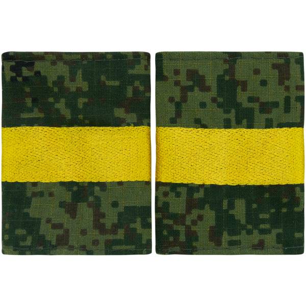 Фальш погоны муфта Старший сержант вышитые желтая нить камуфлированные цифра зеленая (2214983) - HAKKI