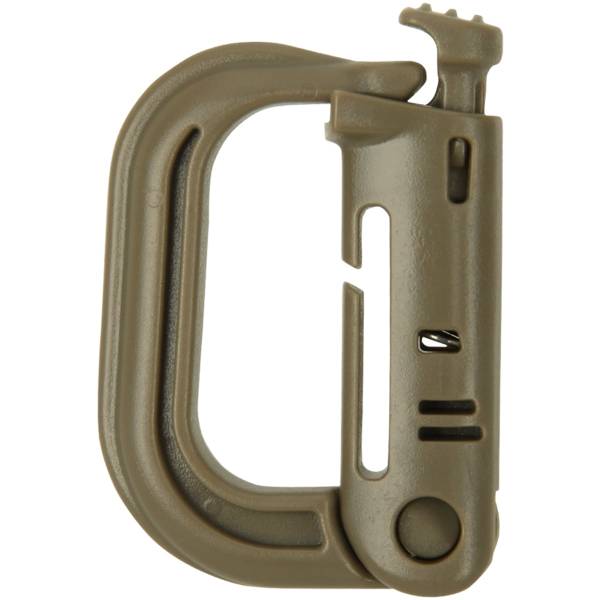 Карабин ( carabiner ) 555 GrimLock ( Гримлок ) пластиковый хаки (3323009) - ВОЕНТОРГ ТЫЛОВИК