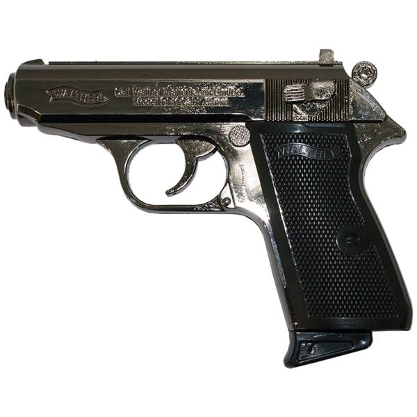 Зажигалка газовая пистолет 508 Leather Machine черная (4403250) - HAKKI