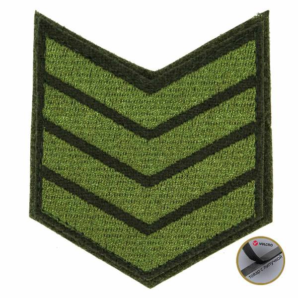Знак - годичка ( нашивка шеврон ) нарукавный за выслугу лет ( по годам службы ) 4 года полевой вышитый на липучке (2508054) - HAKKI