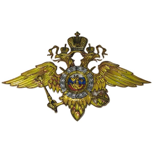 Наклейка металлизированная МВД России 70х45 мм (4420034) - HAKKI