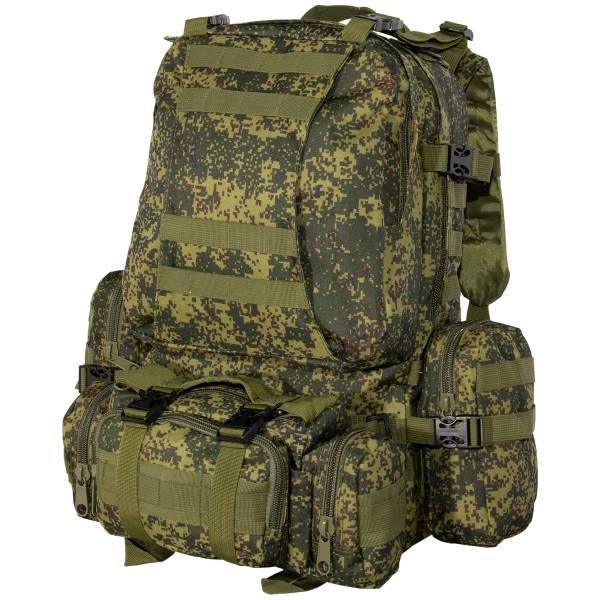 Рюкзак TAC тактический Tactical Military Combat 30х55х35 57 л камуфлированный цифра зеленая (3306759) - HAKKI
