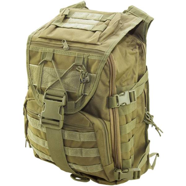 Рюкзак TAC тактический Combat MOLLE 30х45х25 38 л коричневый (3306038) - HAKKI