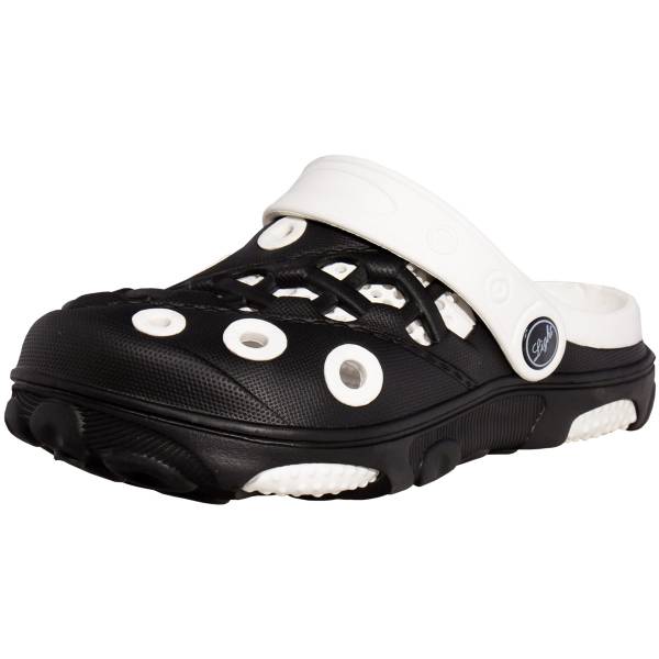 Тапочки ( кроксы ) LIGHT ( ЛАЙТ ) детские резиновые черно-белые (1506037) - HAKKI