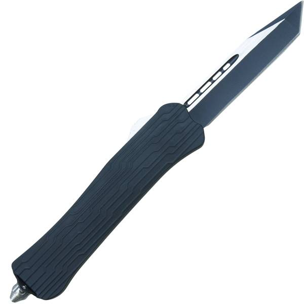 Нож складной MICROTECH автоматический выкидной Combat Troodon в чехле черный (3913054) - HAKKI