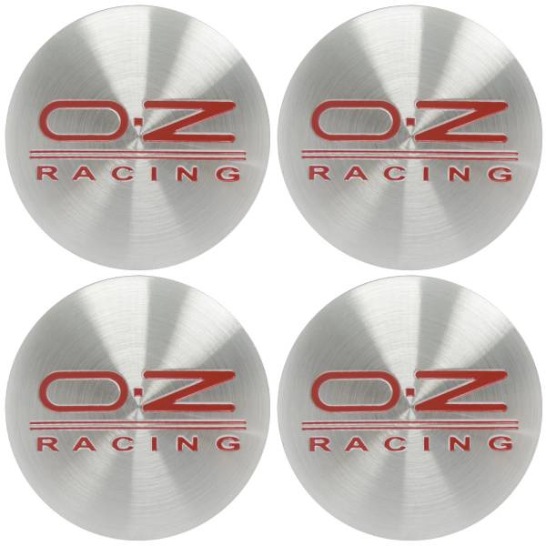 Наклейки на диски литые автомобиля OZ RACING D-56 мм серебристые (12050026)