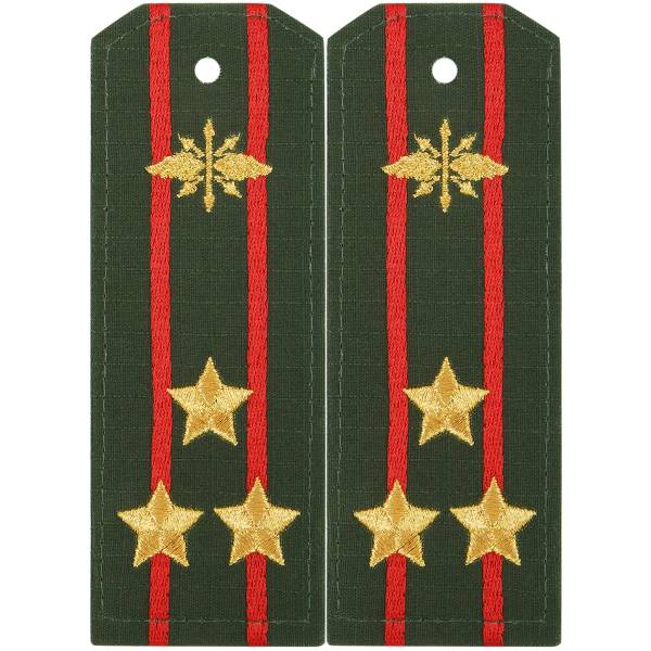 Погоны Войска связи на офисную форму Полковник с эмблемой рип-стоп машинная вышивка пластик (2218008) - HAKKI