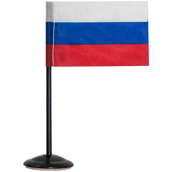 Флаг мини России ( триколор ) на подставке 4х7 (4706023) - HAKKI