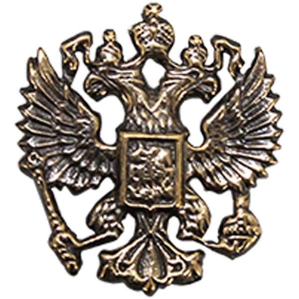Знак фрачный Герб ( Орел ) России 9 мм бронзовый (2302135) - HAKKI