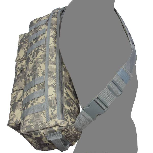 Рюкзак TAC тактический однолямочный камуфлированный 15х53х23 20 л цифра белая (3306959) - HAKKI