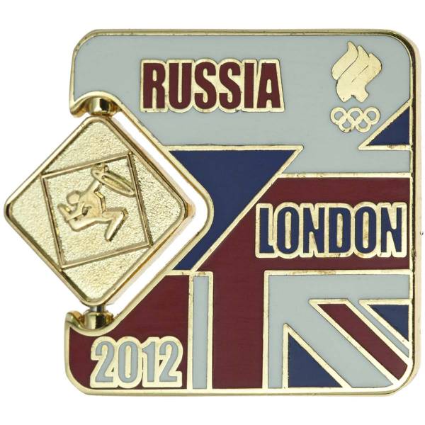 Значок ( знак ) олимпийский Лондон / London 2012 команда России Ритмичная гимнастика / Gymnastics Rhythmic колекционный на пимсе (2308027) - HAKKI