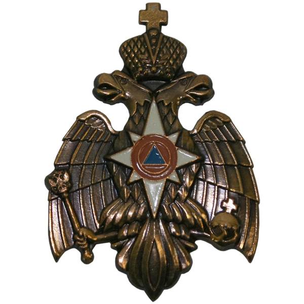 Жетон ( знак ) МЧС России 48 мм без крепления латунь (2306015) - HAKKI