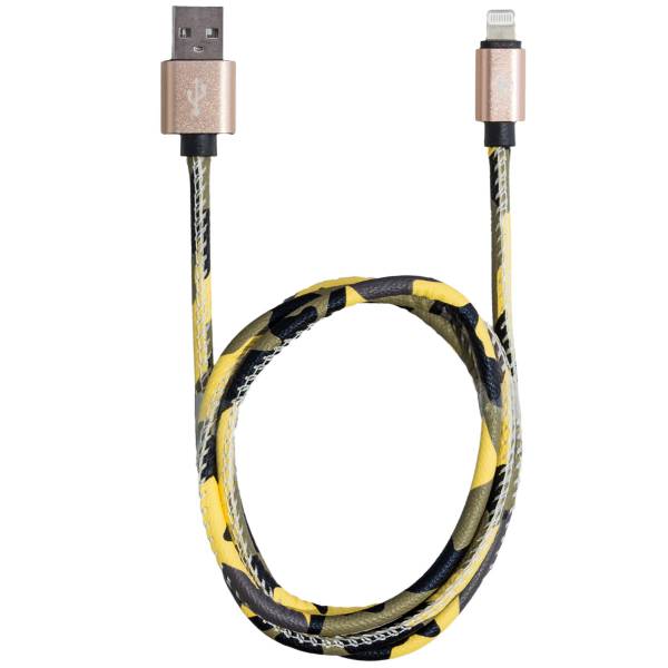Кабель ( провод ) для зарядки телефона USB / Apple камуфлированный желтый (4002006) - HAKKI