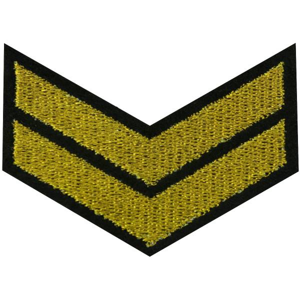Знак - годичка ( нашивка шеврон ) нарукавный за выслугу лет ( по годам службы ) 2 года вышитый черный (2508107) - HAKKI