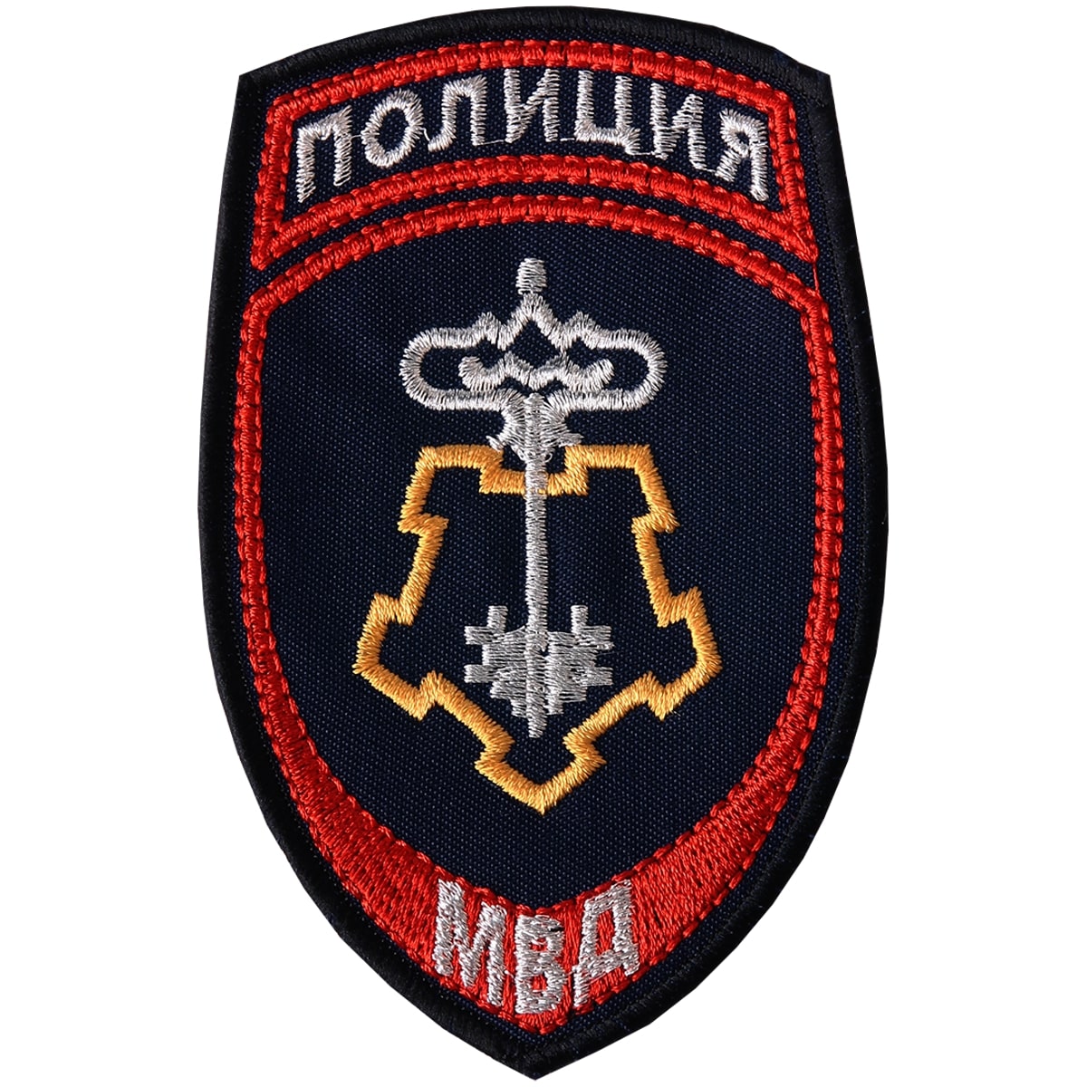 Нашивка ( шеврон ) на рукав Полиция ВОХР вышитая темно-синяя (2503087) - HAKKI