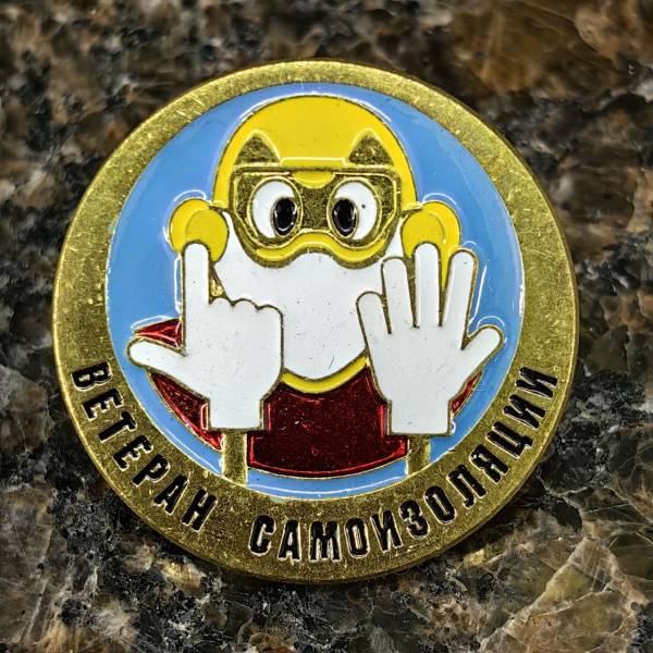 Знак нагрудный ВЕТЕРАН САМОИЗОЛЯЦИИ на пимсе (2301611) - HAKKI