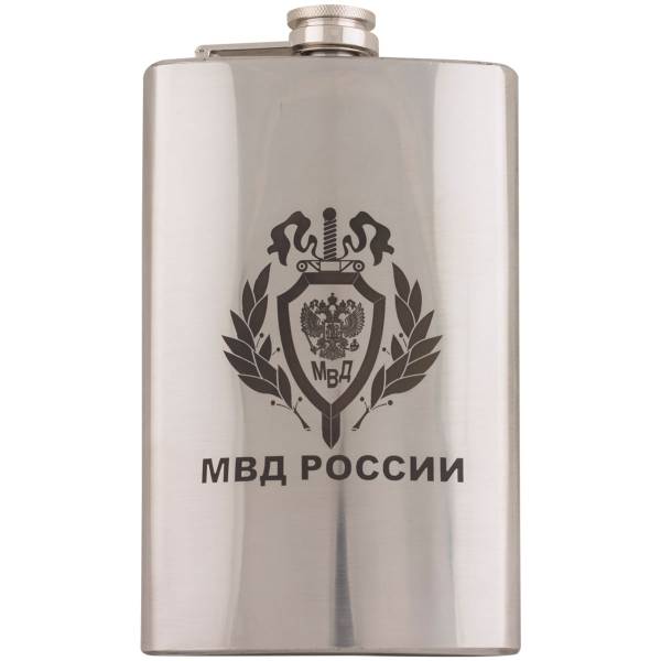 Фляга подарочная с гравировкой МВД России 10 OZ - 300 мл (4608043) - HAKKI