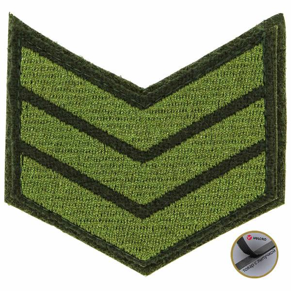 Знак - годичка ( нашивка шеврон ) нарукавный за выслугу лет ( по годам службы ) 3 года полевой вышитый на липучке (2508053) - HAKKI