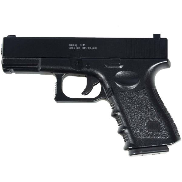 Пистолет GALAXY пневматический страйкбольный Glock 23 магазин 11 шт калибр 6 мм (3219039) - HAKKI