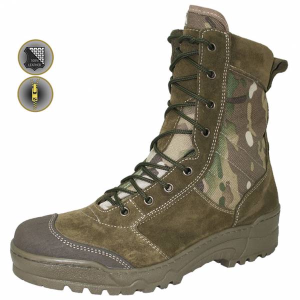 Ботинки с высоким берцем ( берцы ) GARSING ( ГАРСИНГ ) G.R.O.M. ZIP CAMO MULTI 0139 МО облегченные на молнии CAMO-MULTI (1502064) - HAKKI